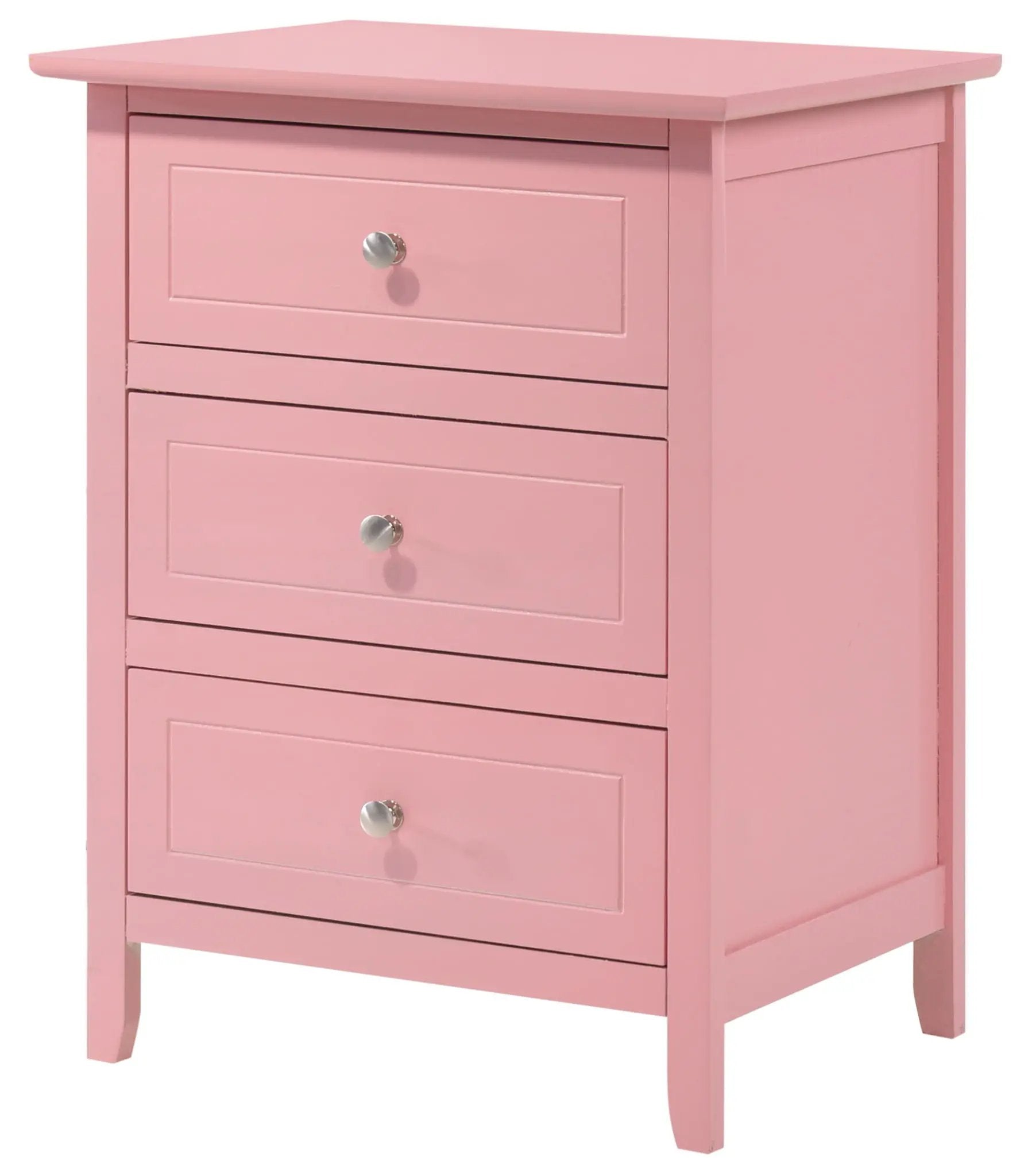 Dove Tailed Drawers 3-Drawer Nightstand pink finish by Unique Piece Furniture on Tampa Home & Garden Store
