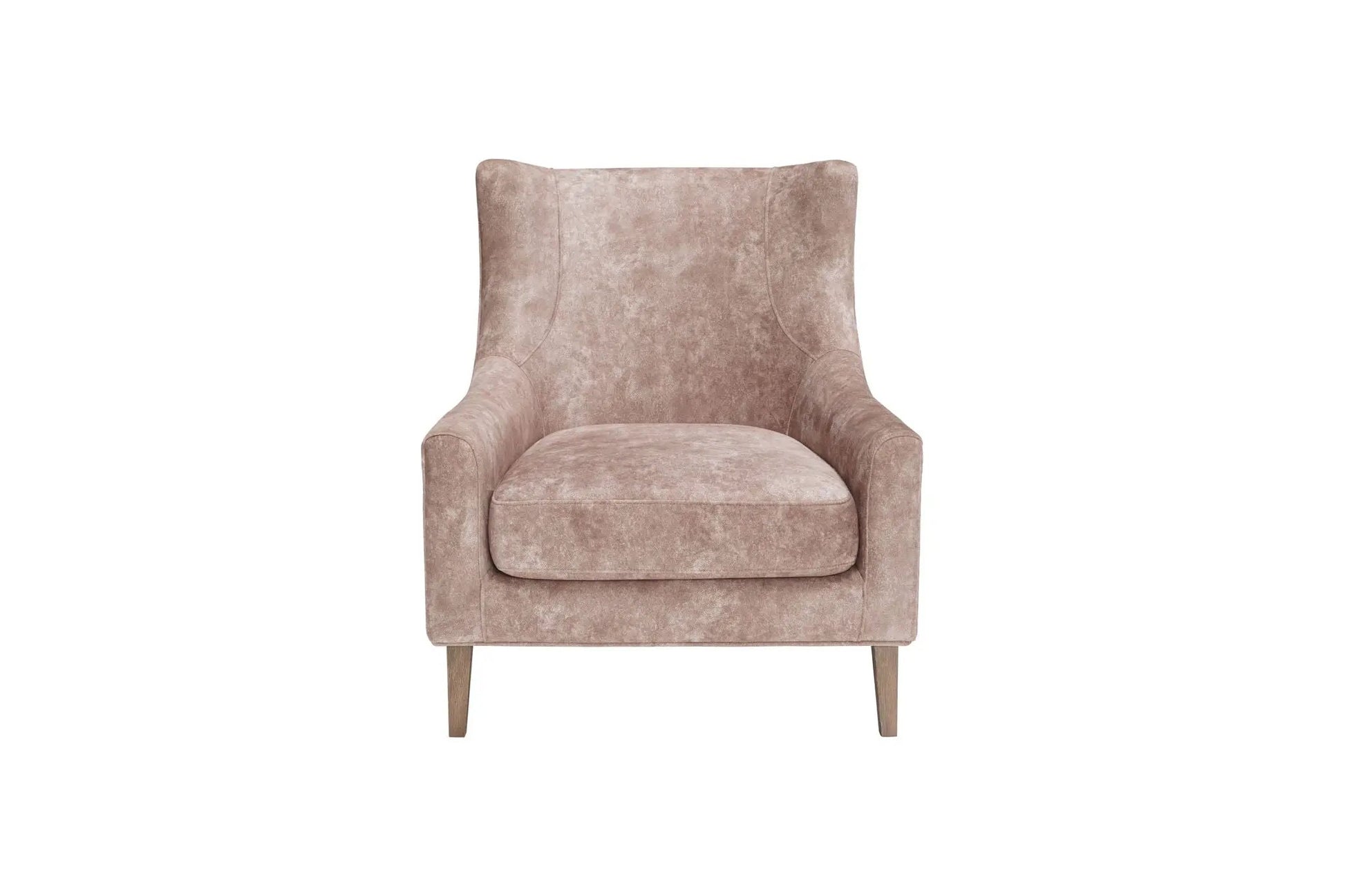 Hi Back Accent Chair light brown velvet upholstery Unique Piece Furniture arm chair on Tampa Home & Garden Store