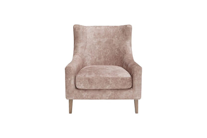 Hi Back Accent Chair light brown velvet upholstery Unique Piece Furniture arm chair on Tampa Home & Garden Store