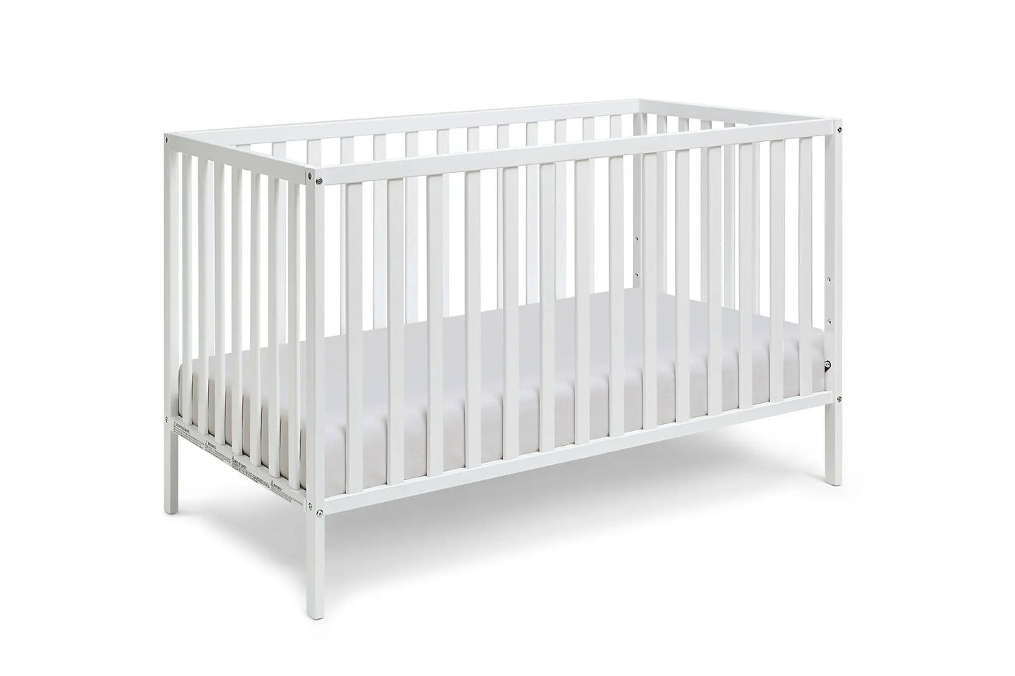 Palmer 3-in-1 Convertible Island Crib by Unique Piece Furniture, white-painted wooden crib on Tampa Home & Garden Store