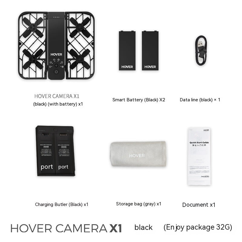 Hover Camera X1 black drone with 2 smart batteries, data line, charging Butler, storage bag on Tampa Home & Garden Store