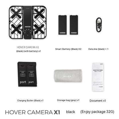 Hover Camera X1 black drone with 2 smart batteries, data line, charging Butler, storage bag on Tampa Home & Garden Store