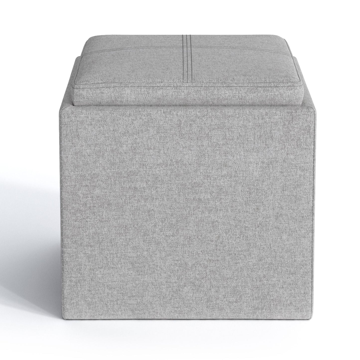 Rockwood Upholstered Cube Ottoman with Tray