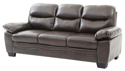 Marta leather stationary sofa; plush cushions and arms, Unique Piece Furniture on Tampa Home & Garden Store