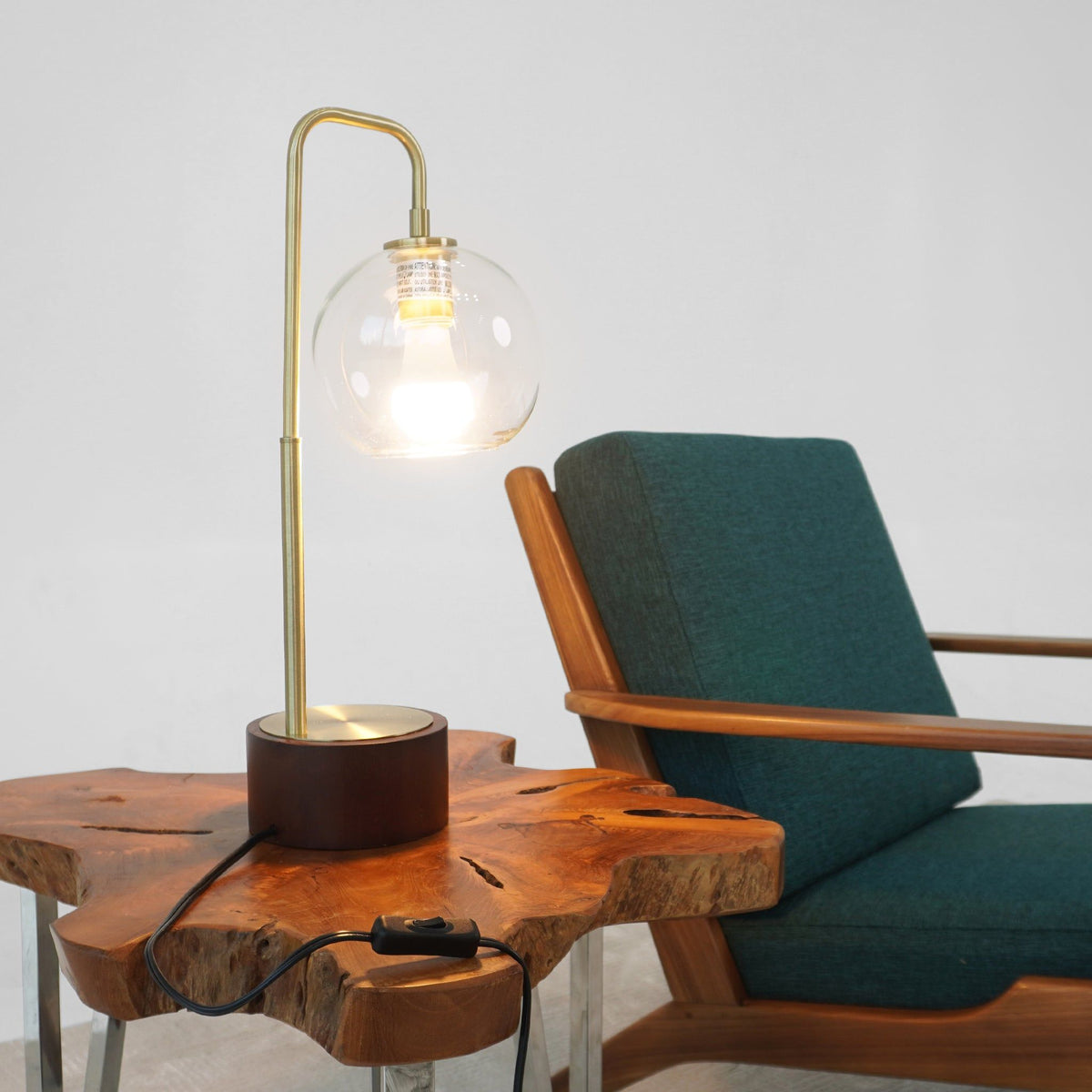Luxeray Globe Arched Table Lamp bronze finish with clear glass shade by HouseOfZazla on Tampa Home & Garden Store