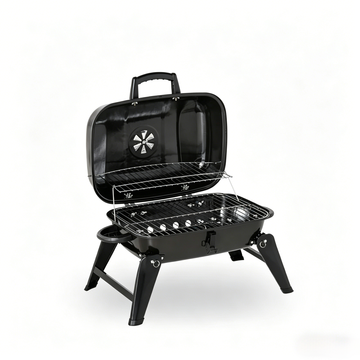 Compact Charcoal Grill For Backyard And Patio