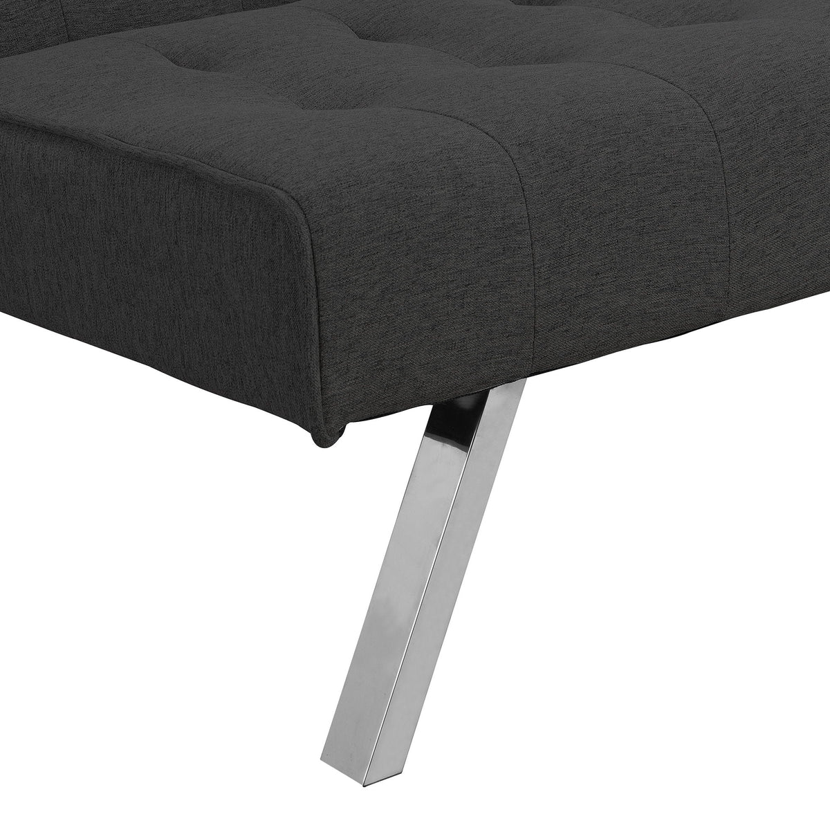 Modern Sofa Bed With Wood Frame and Steel Legs