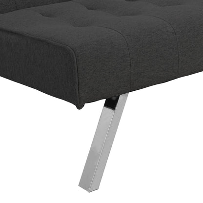 Modern Sofa Bed With Wood Frame and Steel Legs