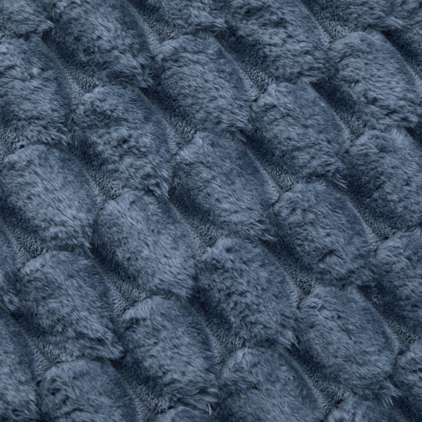 Modular Sectional Sofa blue plush fabric texture closeup on Tampa Home & Garden Store