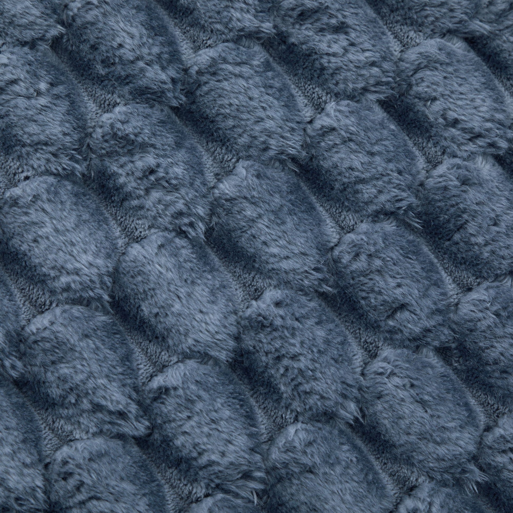 Modular Sectional Sofa blue plush fabric texture closeup on Tampa Home & Garden Store