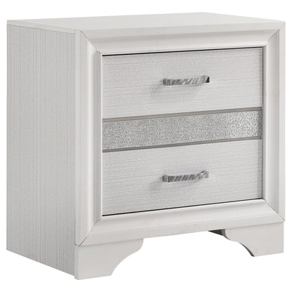 Corbin Glittering dresser, 4pc Bedroom Set, silver textured fronts and chrome pulls HouseOfZazla on Tampa Home & Garden Store