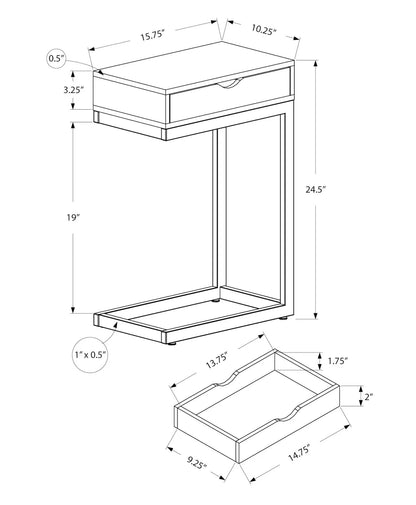 Accent Table C Shaped Contemporary Elegant Design