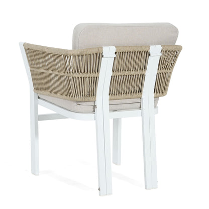 Durable Aluminum Outdoor Dining Chairs Set of Two
