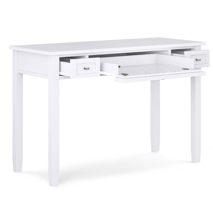 Warm Shaker Handcrafted Desk white shaker-style desk with multiple drawers and metal pulls on Tampa Home & Garden Store