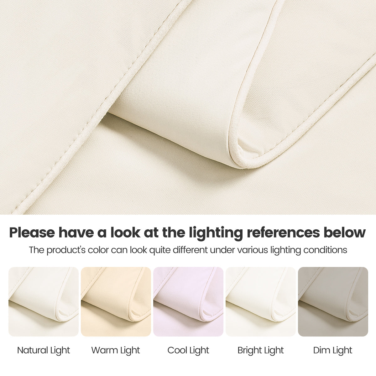 HouseOfZazla 1-Piece 60x90 Cooling DA Comforter beige fabric close-up with rolled edge on Tampa Home & Garden Store
