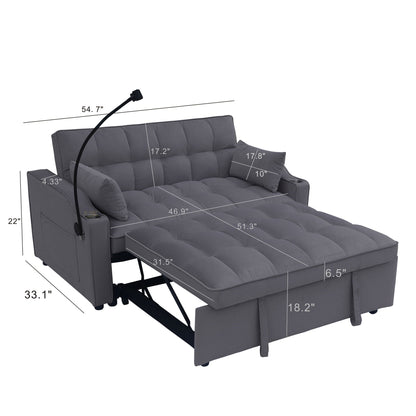 Modern Loveseat Futon Sofa with Pullout Bed