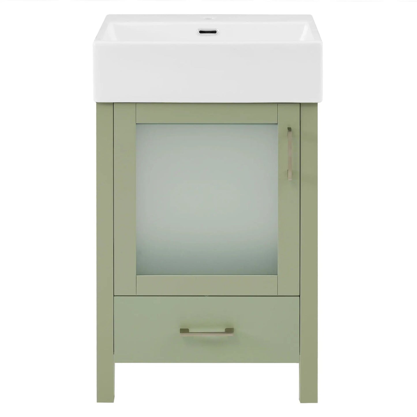 Bathroom Vanity with Ceramic Sink and Storage