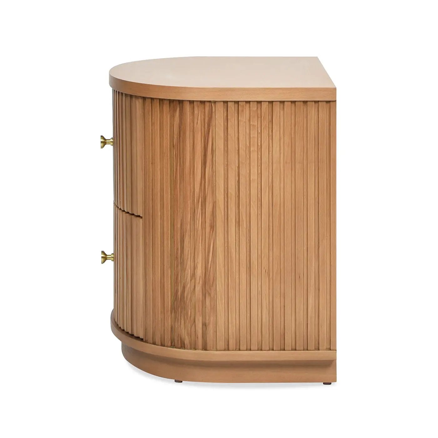 Valentine Two Drawer Beech Storage Side Table