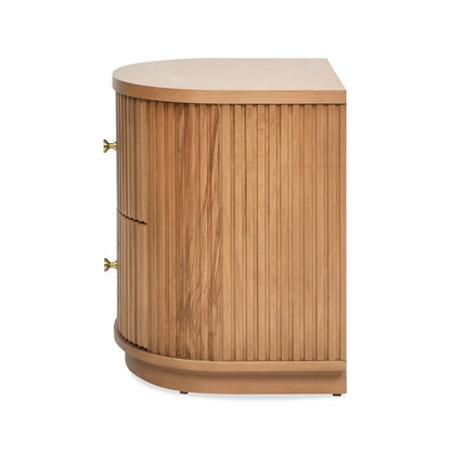 Valentine Two Drawer Beech Storage Side Table