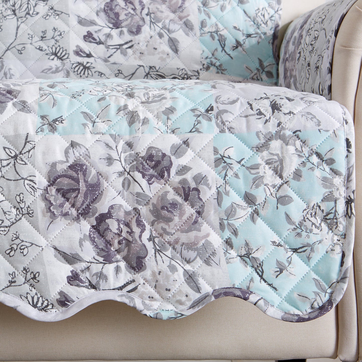 Stylish Floral Patchwork Cover and Protector