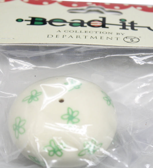 Bead It - Bead Body White With Green Swirl - Tampa Home & Garden Store