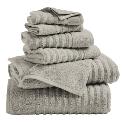 Luxury Combed Cotton and Ribbed Bath Towels