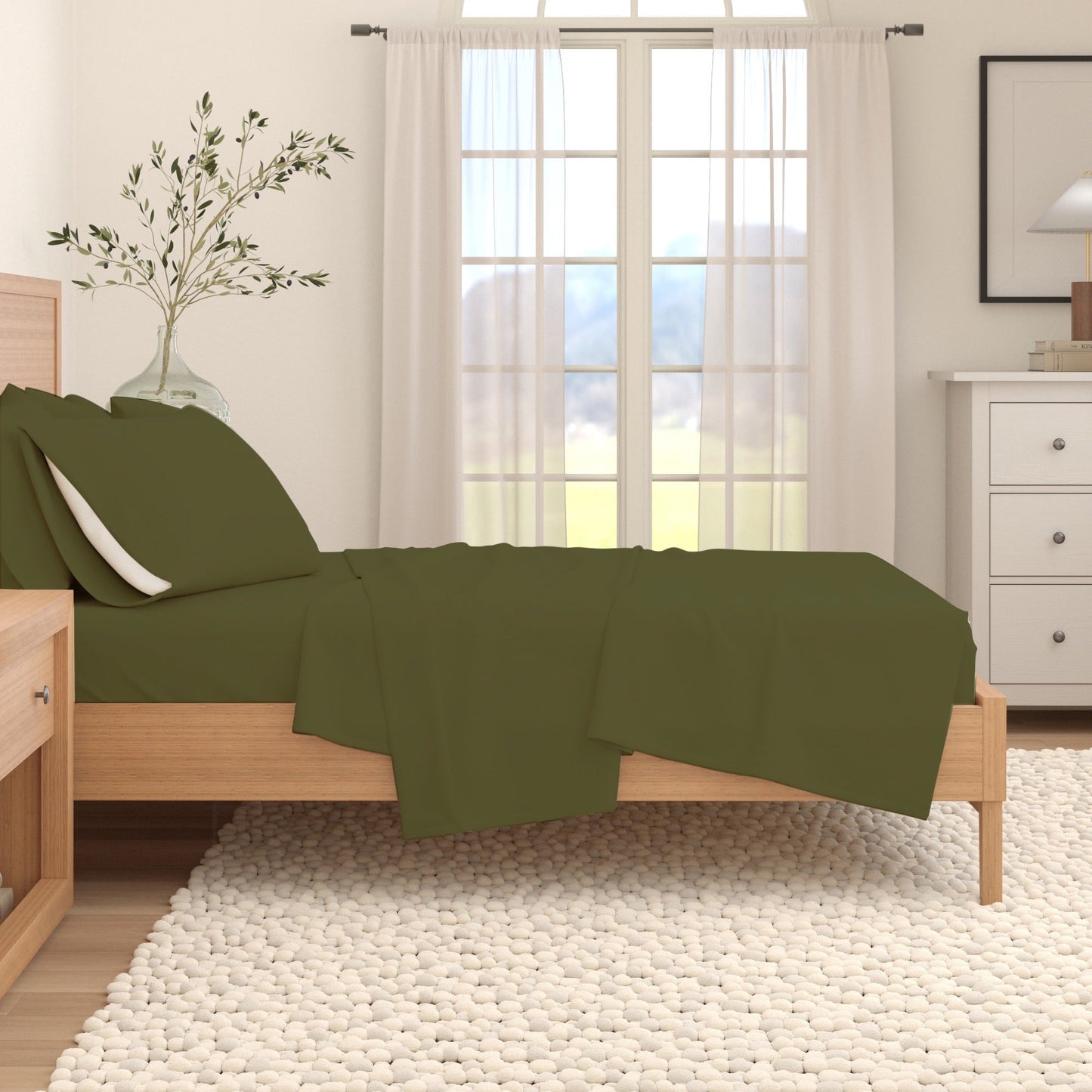 Soft and Natural Cotton Flannel Sheet Set