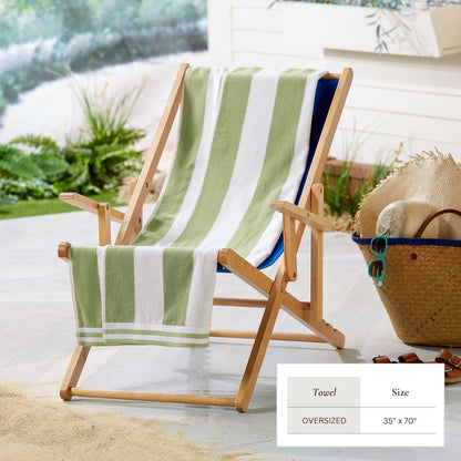 Striped Cabana Beach Towel and Soft Pastel Colors
