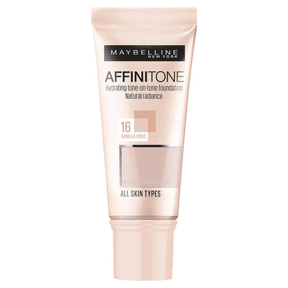 Foundation Maybelline Affinitone Vanilla Rose 16, hydrating tone-on-tone radiance for natural look on Tampa Home & Garden Store