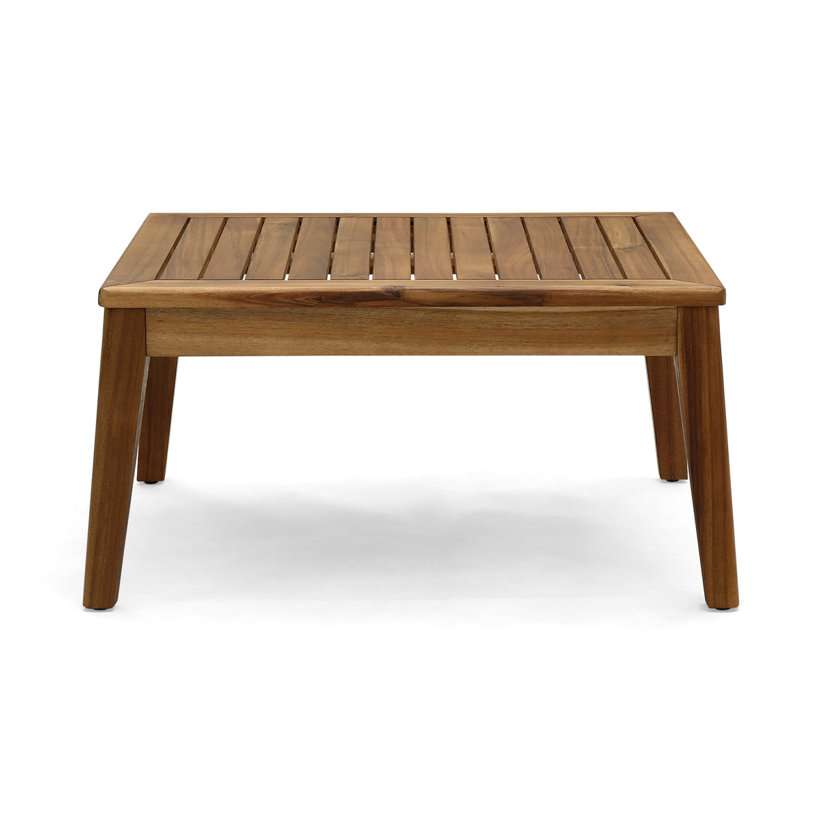 Grenada acacia wood outdoor table with slatted teak finish and sturdy legs on Tampa Home & Garden Store