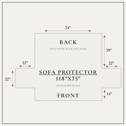 Velvet Furniture Protector And Elastic Cover