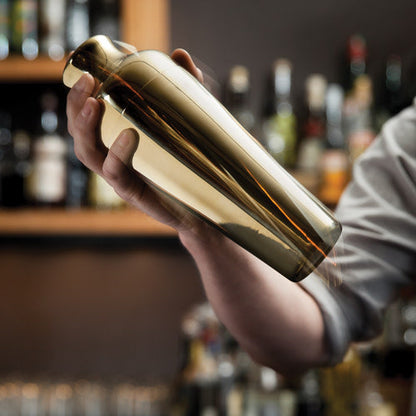 Gold Parisian Cocktail Shaker and Steel Cup