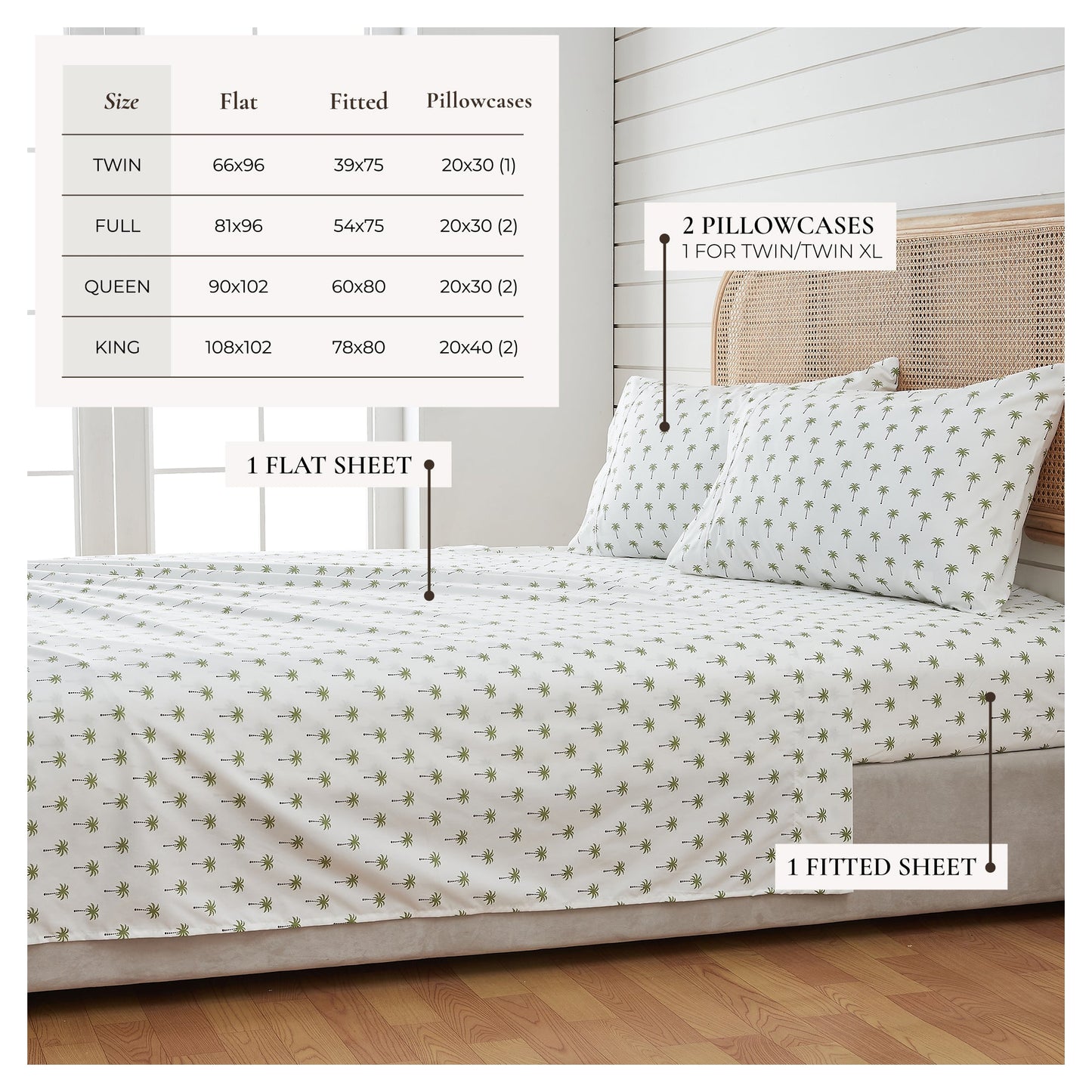 Lightweight Coastal Printed Sheet Set and Covers