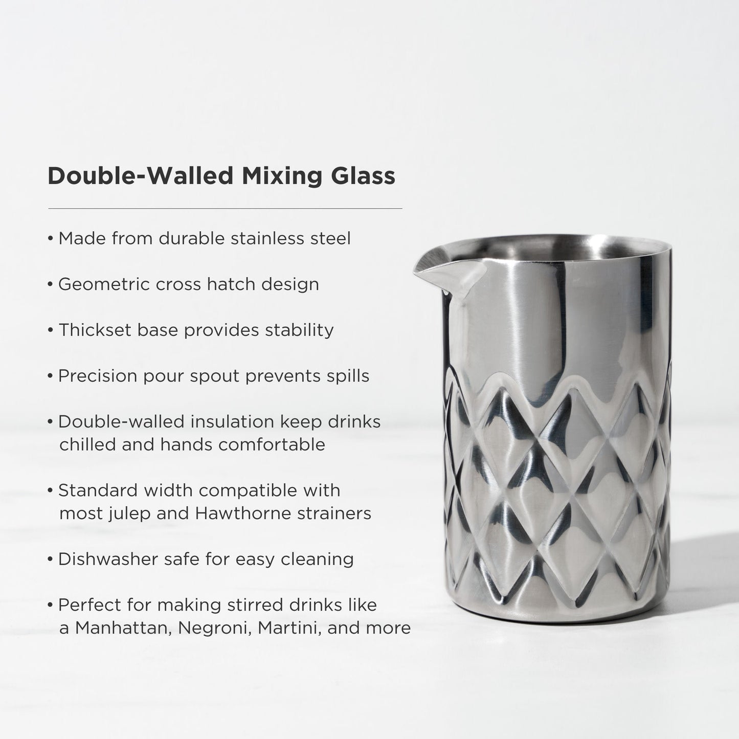 the Modern Stainless Steel Mixing Glass And Bars