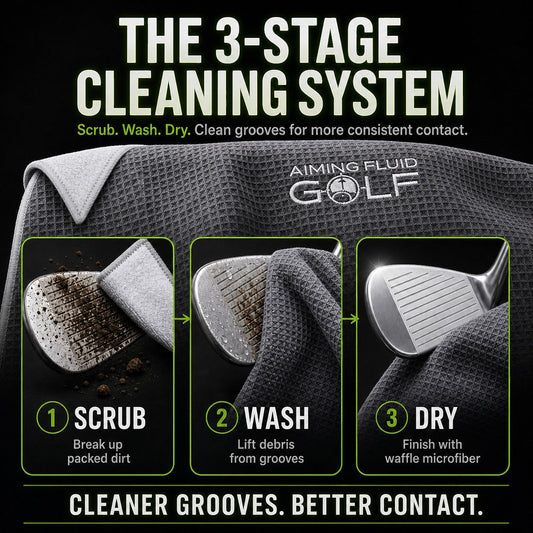 Magna-Anchor Magnetic Golf Towel Stubby 16×24, gray textured towel by Aiming Fluid Golf on Tampa Home & Garden Store