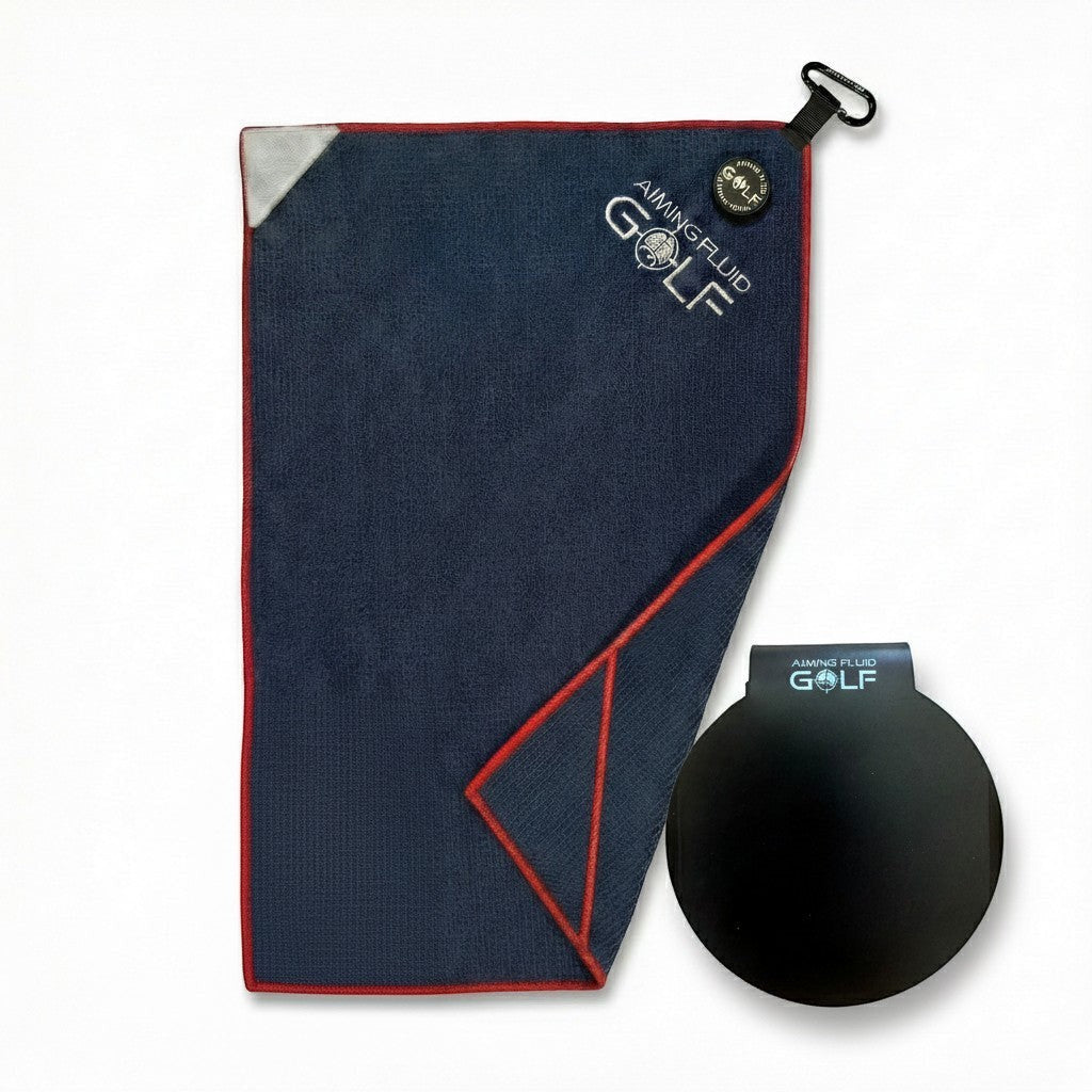 Compact Magnetic Golf Towel and Landing Pad