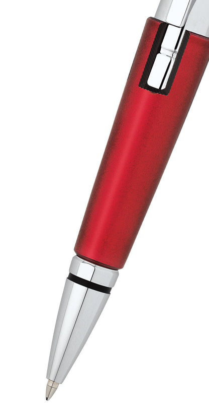 Edge Red Gel Rollerball Pen by A.T. Cross with chrome trim on red lacquer body on Tampa Home & Garden Store