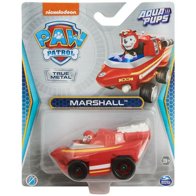 Paw Patrol True Metal - Aqua Pups Marshall Diecast Car