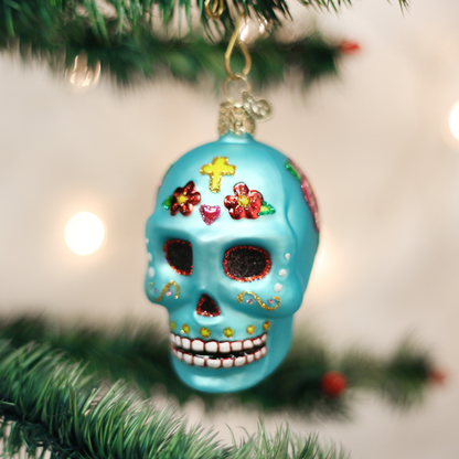 Adorno de vidrio del Día de Muertos