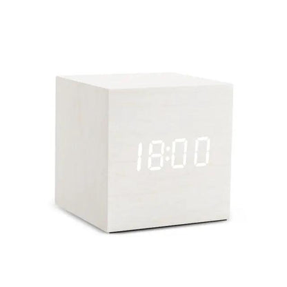 Wooden Alarm Clock With LED Display and 3 Alarms