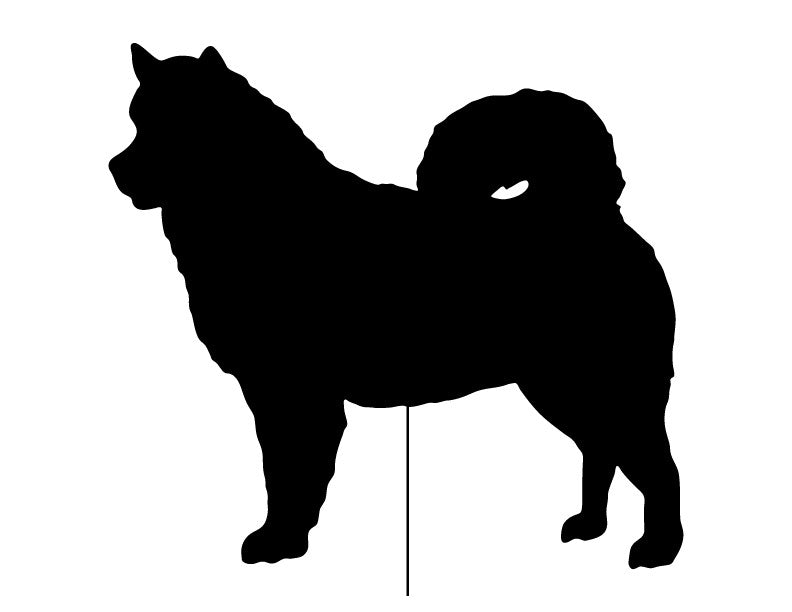 Alaskan Malamute garden stake silhouette, black metal decorative accent for home & garden on Tampa Home & Garden Store