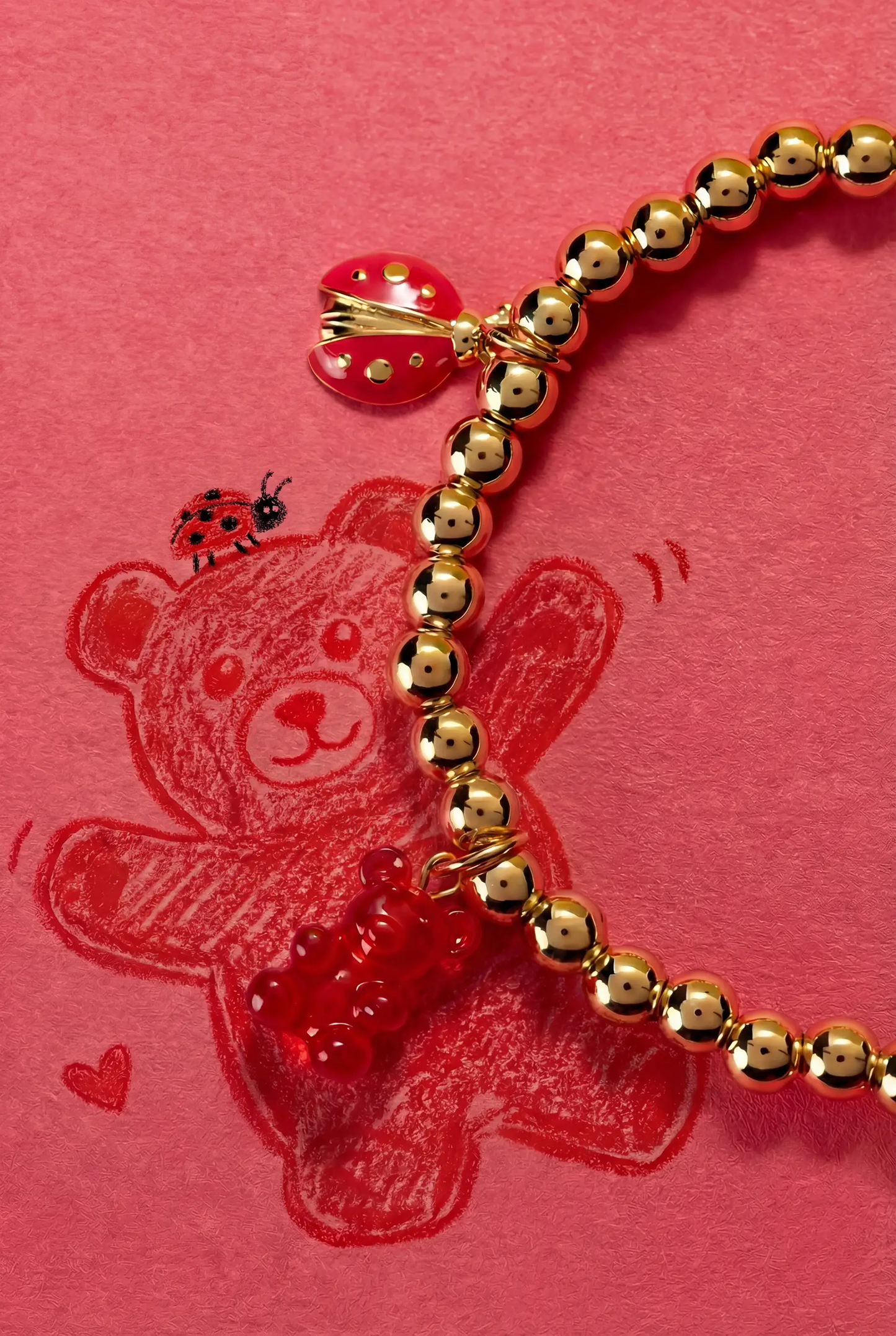 Crayola Fan Favorites Scarlet Charm Stretch Bracelet gold-tone beads by ALEX AND ANI on Tampa Home & Garden Store