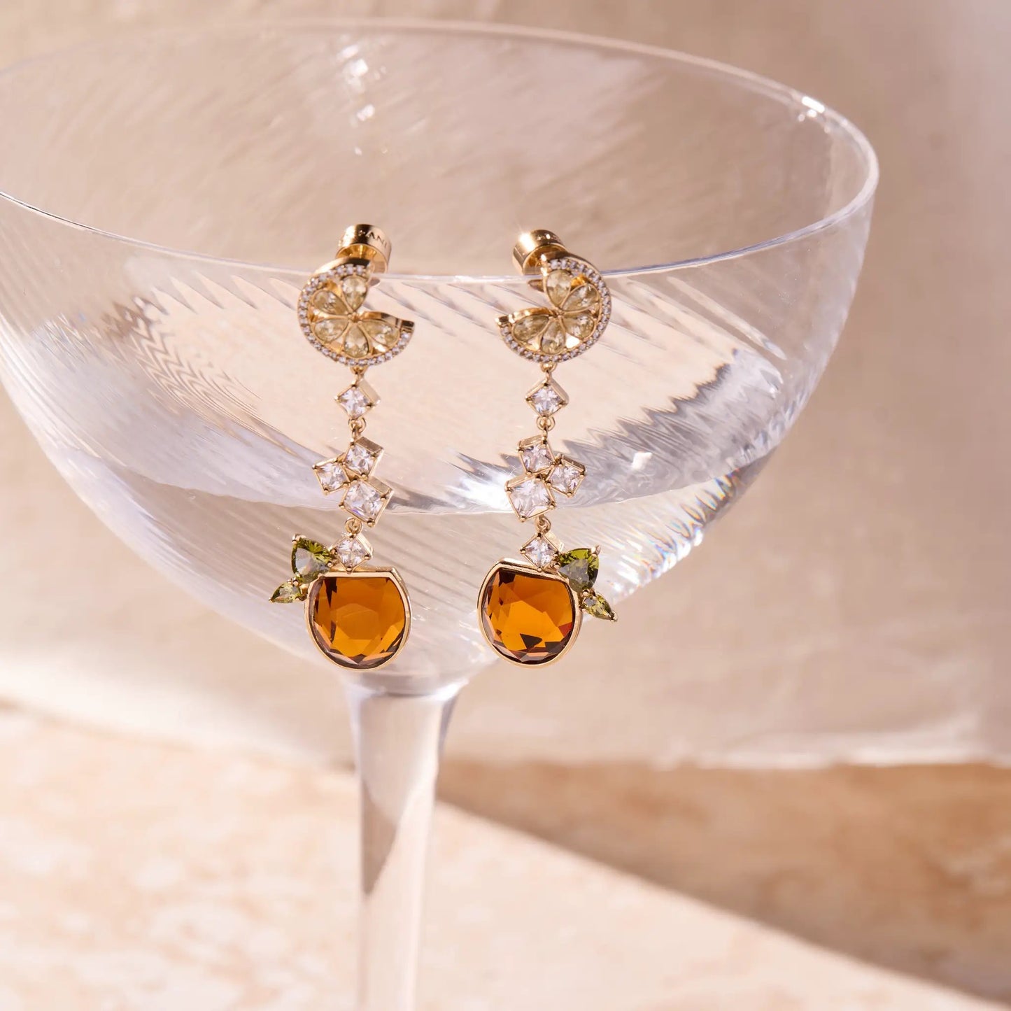 Spritz O Clock Lemon Wedge Statement Earrings