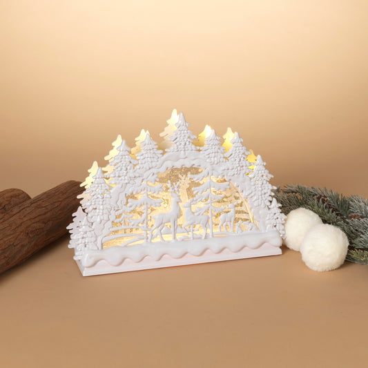 Arche lumineuse rotative en forme de boule à neige - 35,5 cm