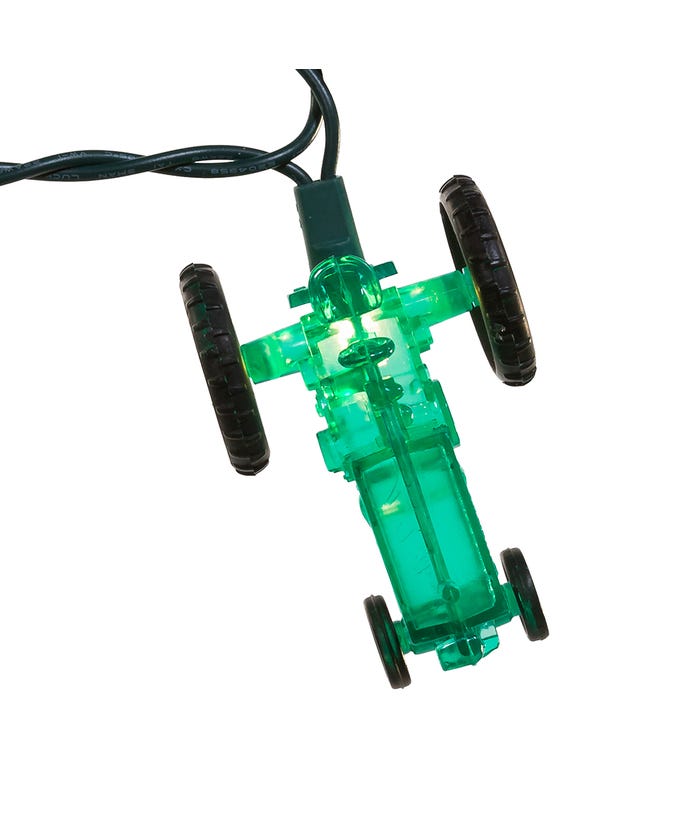 Ensemble lumineux décoratif Tracteur Vert - 2,74 m