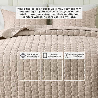 Breathable Gauze Quilt Set and Wave Stitch