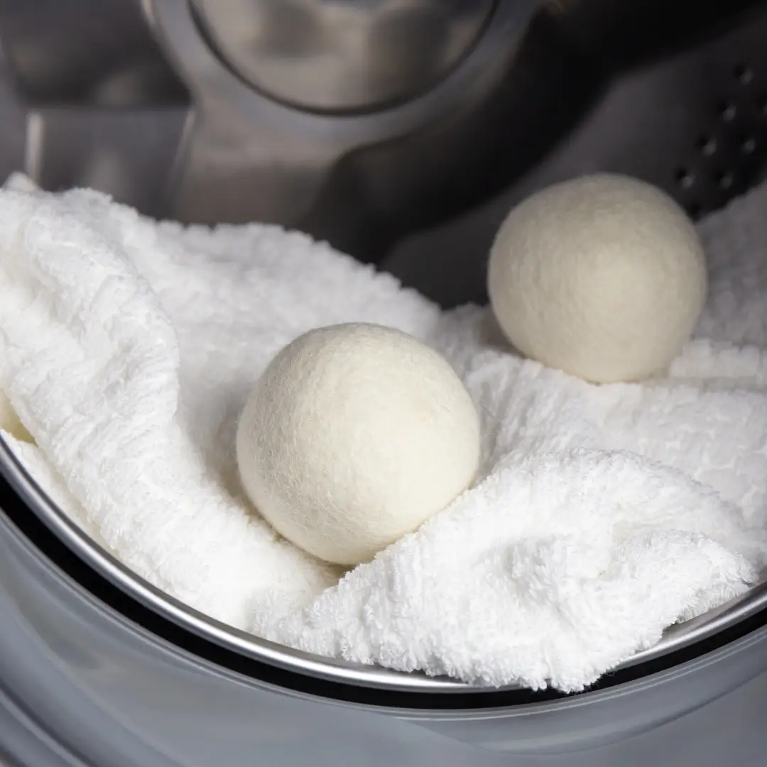 Alpaca wool dryer balls pack of 3 in natural cream for sustainable laundry on Tampa Home & Garden Store