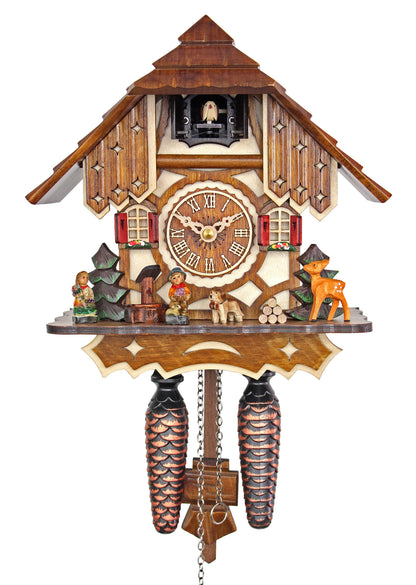 La casa con entramado de madera - HerrZeit de Adolf Herr Reloj de cuco de cuarzo