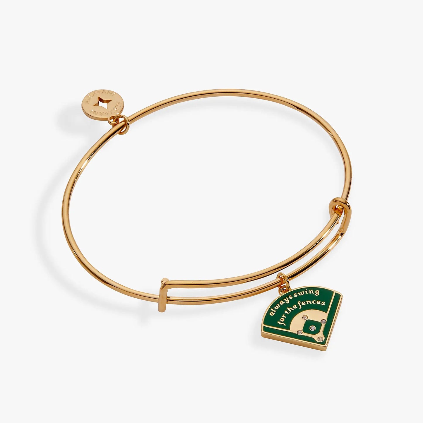 Always Swing for the Fences Charm Bangle