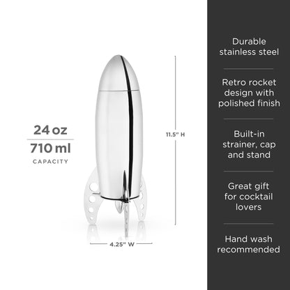 Irving Stainless Steel Rocket Shaker and Stand